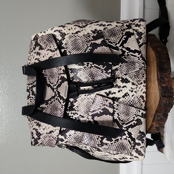 All Saints Leather backpack Snake skin